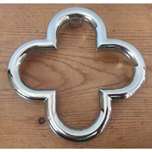 NEW Rejuvenation Hardware Polished Nickel Quatrefoil Large Door Knocker 6.25"